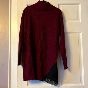 NWT sweater dress with lace detail